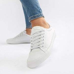ASOS Lace up white sneakers size 9.5 womens